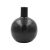 Porcelain Decorative Vase 13.5x17 cm Black 131508692