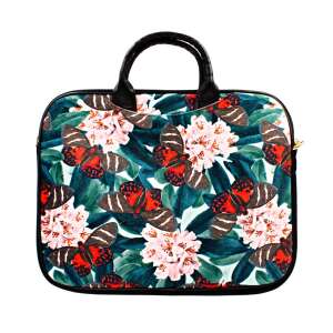 Bunte Samt-Laptoptasche für Damen, MAGNOLIA 14"