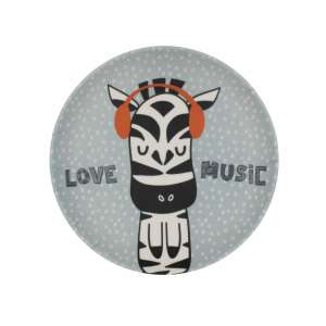 Zebra-striped Party Plate 21 cm 94657547 - Disposable Plate