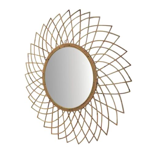 Rattan Napvirág Mirror 90 cm, decorative wall mirror