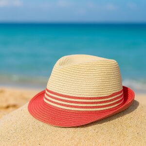 Férfi Szalmakalap - Rózsaszín - Fedora 137711280 - Férfi kalap