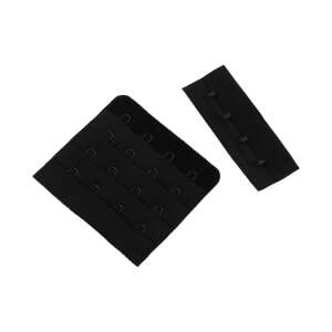 Black bra extender set, 2 pieces, Chrysalis, 70mm wide - Bra