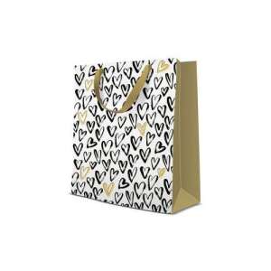 PAW Hearts Szíves Ajándéktáska - Közepes - 20x25x10cm