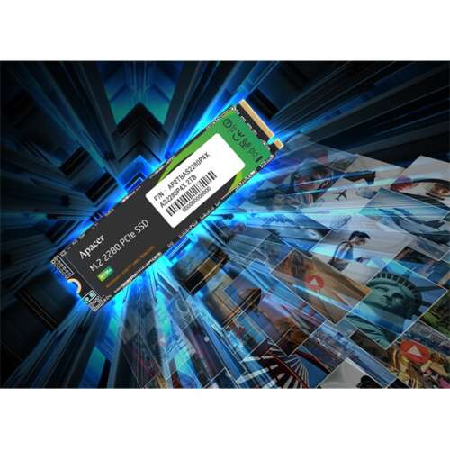 Apacer SSD AS2280P4X Series, 512GB AP512GAS2280P4X-1 (M.2 PCI-E Gen. 3, Olvasás: 2100 MB/s, Írás: 1700 MB/s)