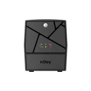 NJOY Keen 2000 USB Szünetmentes Tápellátás, 2000VA, Fekete, Elülső Nézet - NJoy