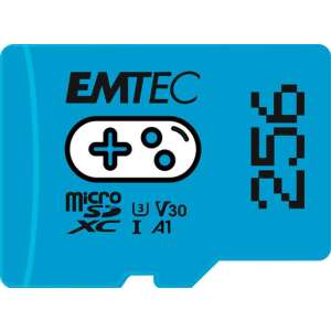 Memóriakártya, microSD, 256GB, UHS-I/U3/V30/A1, EMTEC "Gaming" 94661436 