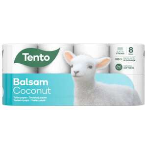 TENTO Balsam Coconut toalettpapír, 3 rétegű, 8 tekercs, puha és erős, Szlovákiában gyártott - Tento