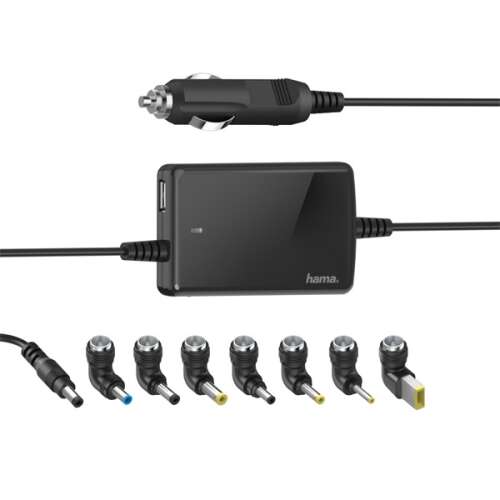 Hama Slim&Light încărcător auto universal pentru laptopuri cu mai multe vârfuri