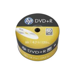 DVD-R lemez, 4,7 GB, 16x, 50 db, zsugor csomagolás, HP 94665929 