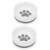 Navaris 2 pack porcelain cat bowls with paw print design and non-slip silicone base, 400ml, grey