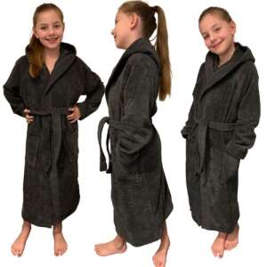 Sivý detský župan Homelevel z organickej bavlny, viacero pohľadov - Bábätká & Batoľatá