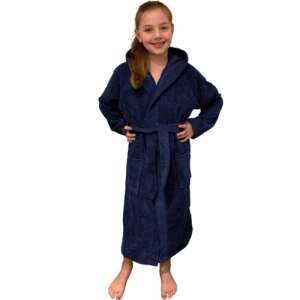 Blue hooded bathrobe for kids, Homelevel, size 128 - Homelevel