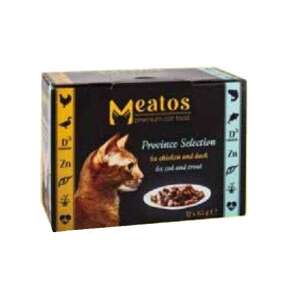 Meatos 12x85 g alutálkás eledel macskák részére baromfi és halragu válogatás 393 94670377 