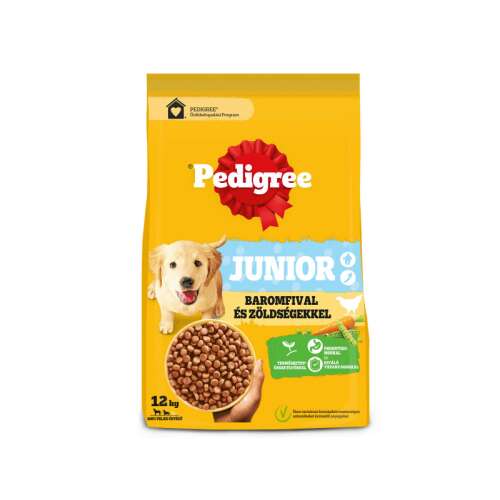 Pedigree 12 kg Junior M/L 12 kg baromfi&zöldség közepes és nagytestű kutyáknak 460449
