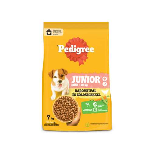 Pedigree 7 kg Junior S baromfi&zöldség kistestű kölyök kutyáknak 460468