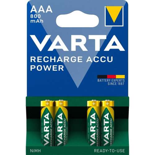 4 db Varta AAA újratölthető elem, 800 mAh - Varta