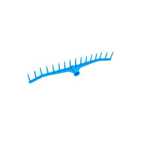 Kék műanyag gereblye 16 foggal, 55 cm hosszú
