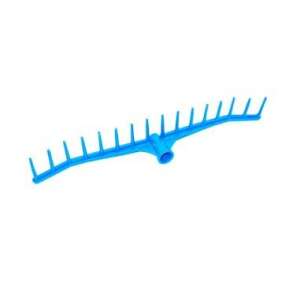 Blue plastic rake with 16 tines, 55cm long - Rake