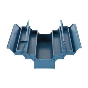 Praktikus 5-Compartment Metal Toolbox, 53x20x21 cm, open view - Toolbox and Bag