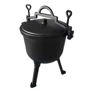 Perfect Home 7L enameled cast iron cauldron with lid and legs - Perfect Home Cauldron & Cauldron Basis