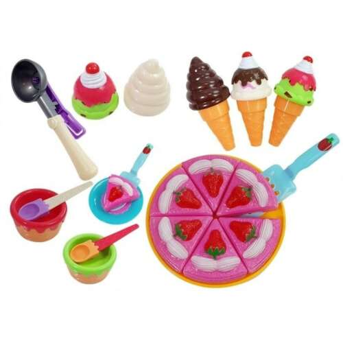 Fagylaltos és játszótorta készlet, gyerekeknek, többszínű MCT 5038