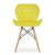 Mercaton Lago Yellow Velvet Dining Chair, front view