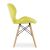 Mercaton Lago Yellow Velvet Dining Chair, side view