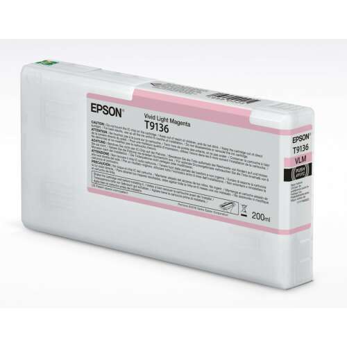 Epson T9136 Vivid Light Magenta tintapatron, 200ml