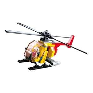 Sluban Aviation mentőhelikopter építőjáték készlet, 100 darab, sárga és piros helikopter játék - Kreatív & Építő játék