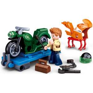 Sluban Town Motoros szerviz építőjáték készlet, 45 darabos, tartalmaz egy motorkerékpárt, szerelő figurát és szerszámokat - Kreatív & Építő játék