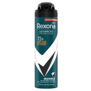 Rexona Men Advanced Protection Invisible dezodorant v spreji, 72 hodín ochrany, aktivovaný telesným teplom, proti bielym škvrnám a žltým škvrnám, nenechá vás v štichu - Dezodor