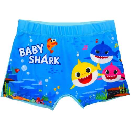 Baby Shark Badehose für Jungen, blau mit Baby Shark Figuren, 2-3 Jahre