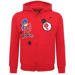 Cardigan cu glugă Ladybug Miraculous, hanorac roșu cu fermoar pentru fete - Pulovere pentru copii