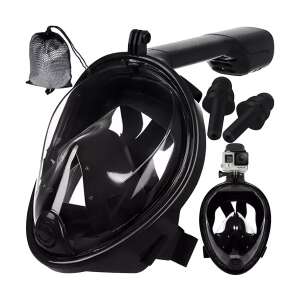 Mască de scufundare completă cu conector pentru cameră sport, L/XL