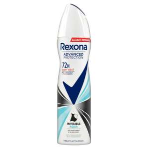 Dezodorant Rexona Advanced Protection Invisible Aqua pre ženy, 72-hodinová ochrana, aktivovaný telesným teplom, proti bielym škvrnám a žltým škvrnám, 150ml - Dezodor