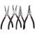 4 piece Seeger ring pliers set, internal and external snap ring pliers for removing and installing snap rings