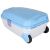 Ikonka blue rolling kids suitcase, angled view