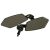 Pair of adjustable handlebar bicycle mirrors, 360 degree view