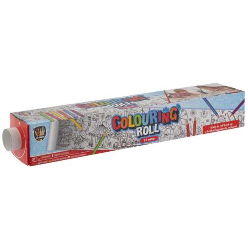 Colouring Roll 2.5 Meter with 6 Colouring Pencils
