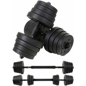 Funfit 20kg Nastaviteľná sada činiek a tyčí - Domáce cvičenie