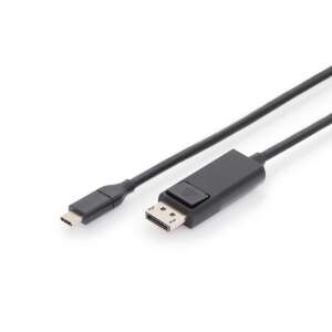 Digitus AK-300333-020-S 2m USB-C DisplayPort átalakító kábel, Fekete - Digitus