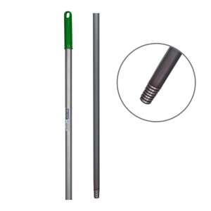 Mâner metalic pentru mop de 130 cm cu mâner verde, filetat, durabil, pentru ștergere, măturare și praf - Partvis și mâner Mop