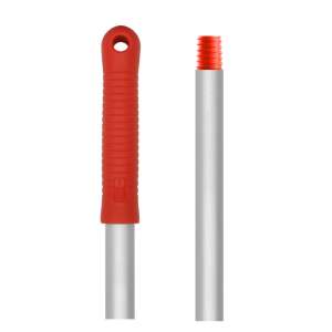 Mâner de mop din aluminiu, 130cm, roșu, filetat, lustruit - Partvis și mâner Mop