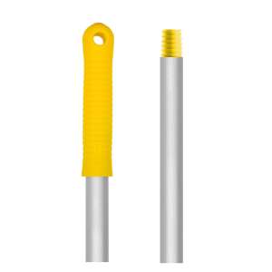 Mâner de mop din aluminiu, 130cm, galben, filetat, lustruit - Partvis și mâner Mop