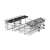 Dishwasher upper basket with adjustable height