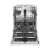 Candy CI 3C7L0W built-in dishwasher, open door, interior view