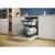 Candy CI 3C7L0W built-in dishwasher, kitchen installation, open door, full load