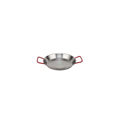 TOO KT-313 Paella serpenyő, 28 cm, rozsdamentes acél szilikon fogantyúkkal - Serpenyő