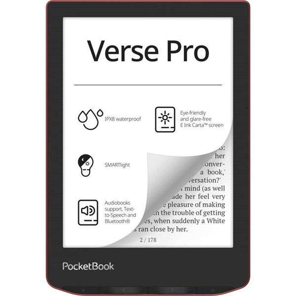 Pocketbook e-reader - pb634 verse pro passion red (6"e ink carta,...
