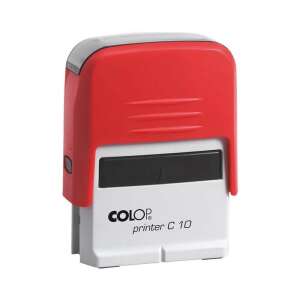 Bélyegző C10 Printer Colop 10x27mm, piros ház/fekete párna 94708780 